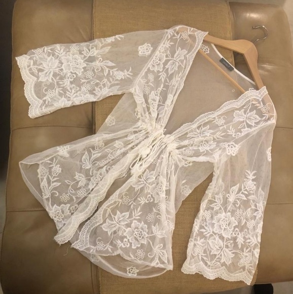 Azalea Tops - White Cover-Up Top
